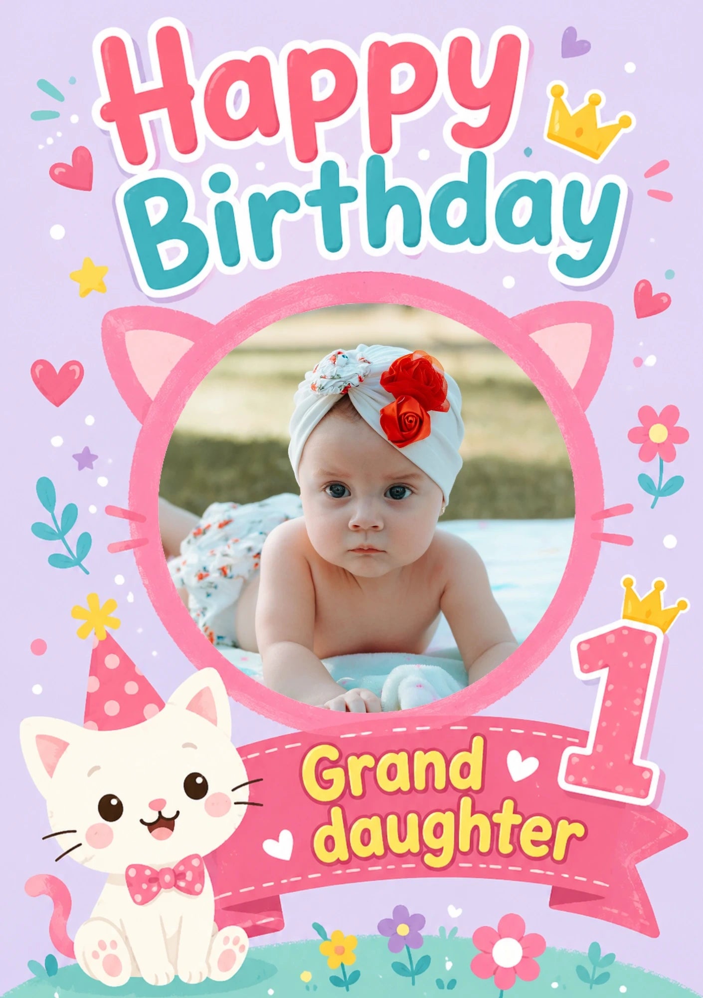 Birthdays - Personalised Card — with punch holes