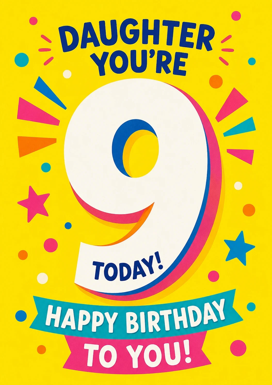 Birthdays - Personalised Card — with punch holes