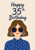 Load image into Gallery viewer, Birthdays - Personalised Card — with punch holes
