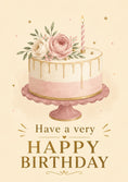 Load image into Gallery viewer, Pink Floral Drip Cake 100th Birthday Card for Her
