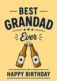 Load image into Gallery viewer, Best Grandad Ever Beer Bottles 75th Birthday Card for Him
