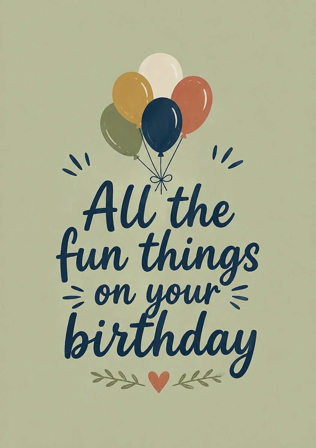 Birthdays - Personalised Card — with punch holes