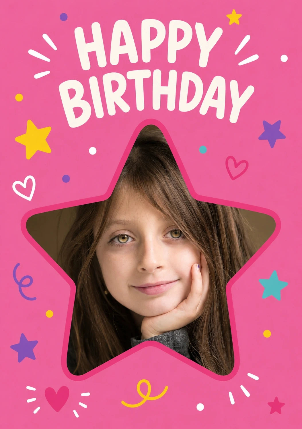 Birthdays - Personalised Card — with punch holes