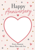 Load image into Gallery viewer, Every Moment Means More Confetti Heart Photo Upload Anniversary Card
