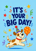 Load image into Gallery viewer, Birthdays - Personalised Card — with punch holes
