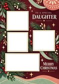 Load image into Gallery viewer, Christmas - Personalised Card — with punch holes
