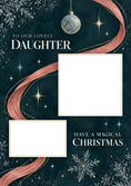 Load image into Gallery viewer, Magical Ribbon Daughter Photo Upload Christmas Card for Her
