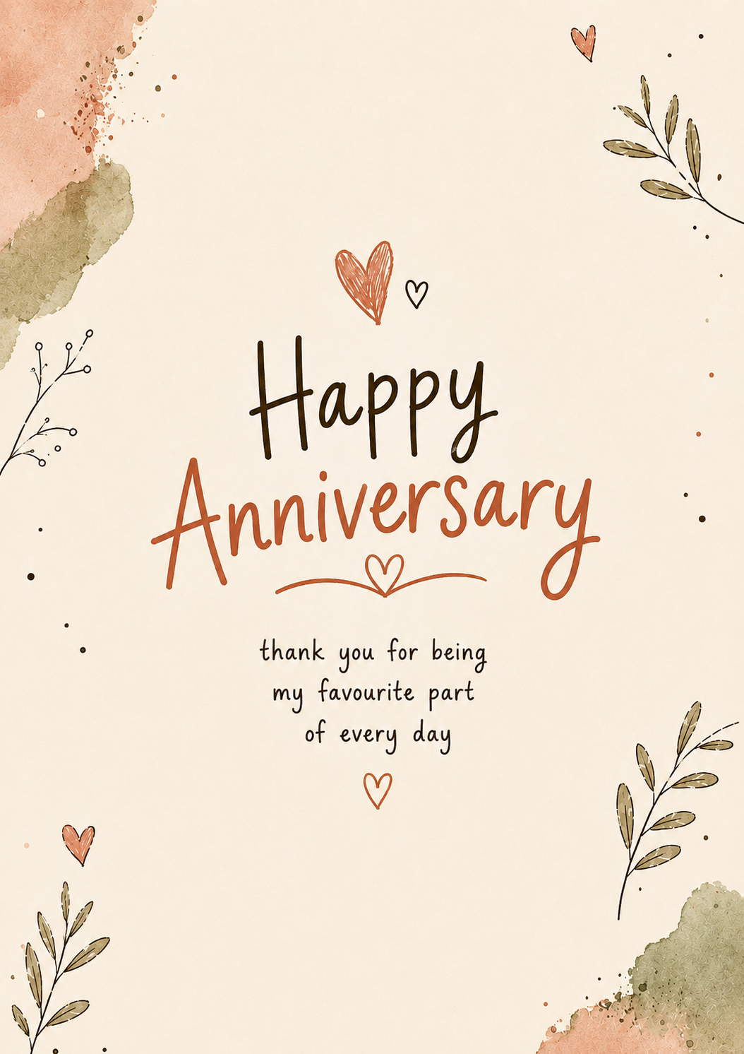 Favourite Part of Every Day Anniversary Card