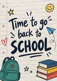 Load image into Gallery viewer, Back to school - Personalised Card — with punch holes
