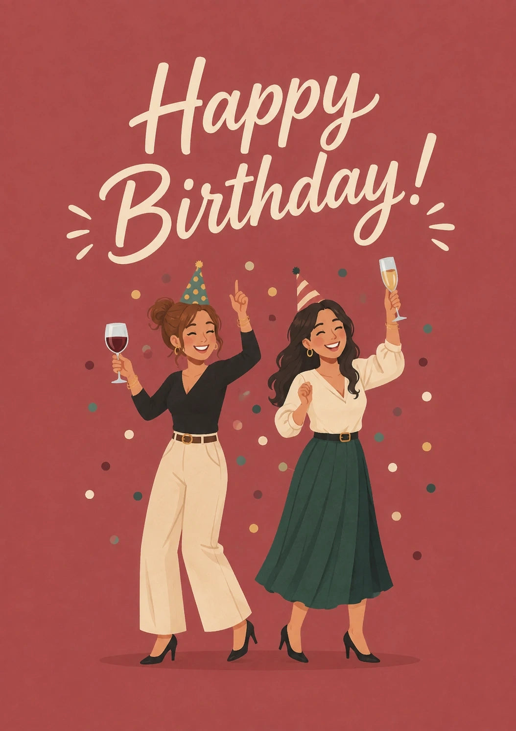 Birthdays - Personalised Card — with punch holes