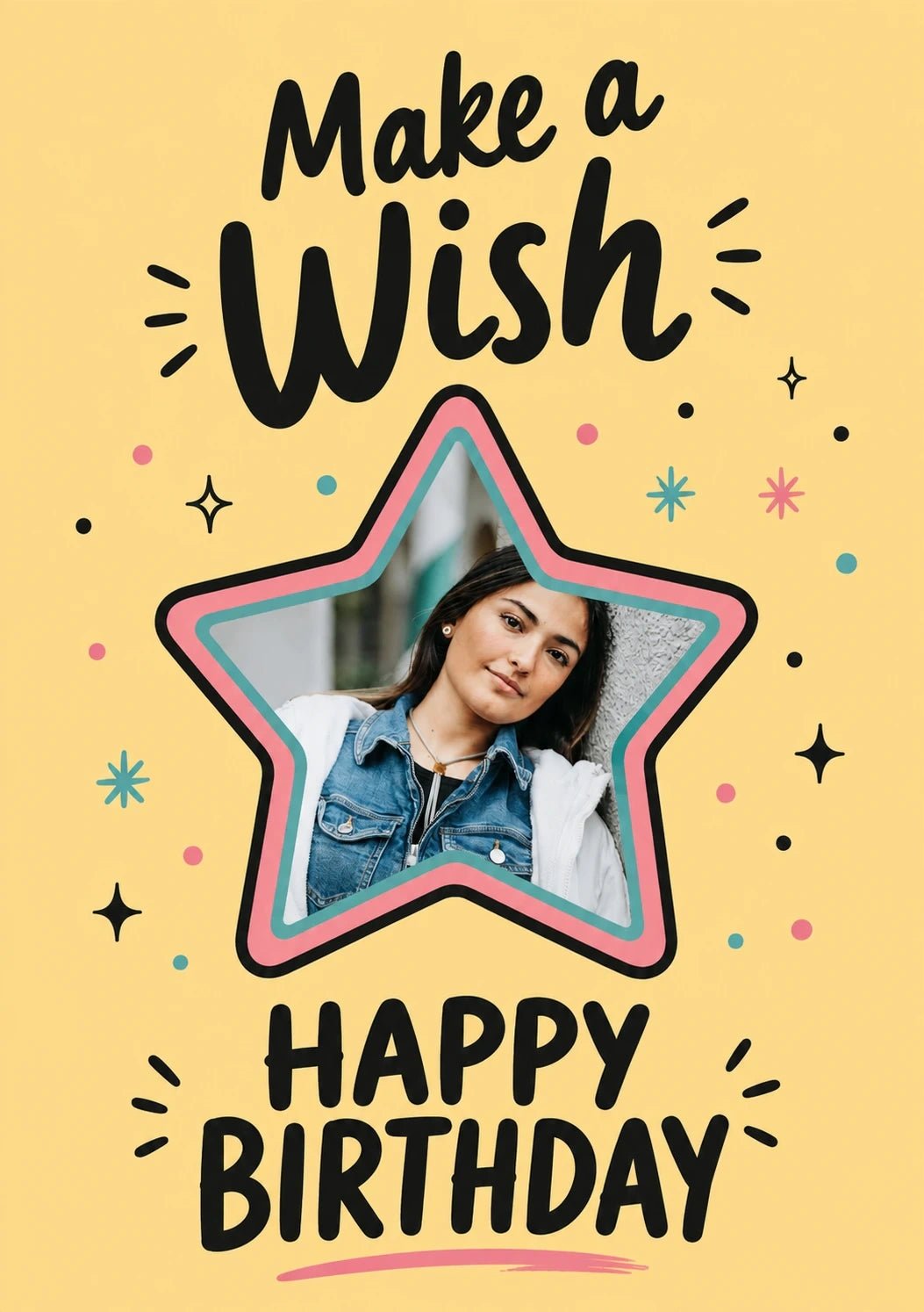 Birthdays - Personalised Card — with punch holes