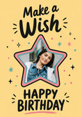 Load image into Gallery viewer, Make a Wish Star Photo Upload Birthday Card for Her
