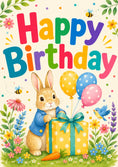 Load image into Gallery viewer, Birthdays - Personalised Card — with punch holes
