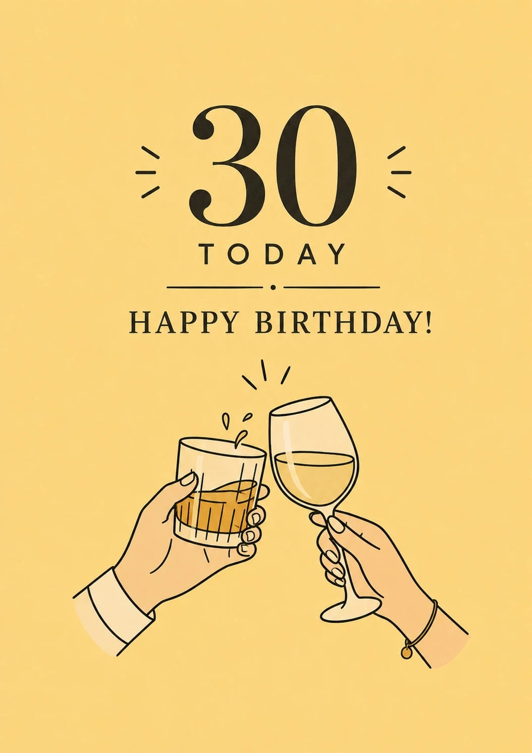 Birthdays - Personalised Card — with punch holes
