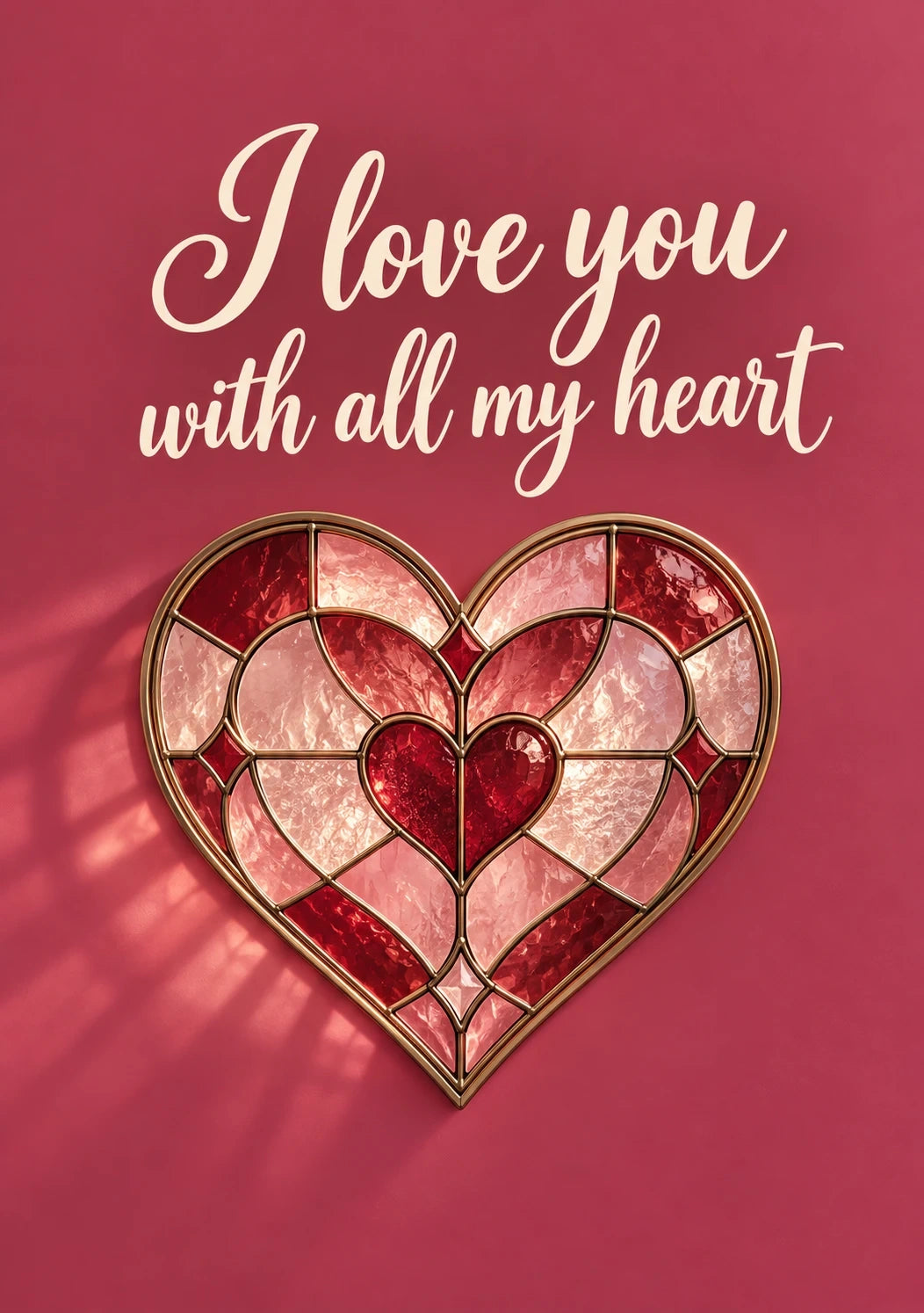 Valentine's day - Personalised Card — with punch holes