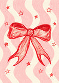 Load image into Gallery viewer, Red Bow and Stars Illustrated Birthday Card for Daughter

