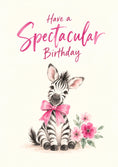 Load image into Gallery viewer, Cute Zebra Pink Bow Goddaughter Birthday Card for Her
