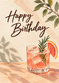 Load image into Gallery viewer, Grapefruit Cocktail & Rosemary Sister In Law Birthday Card for Her
