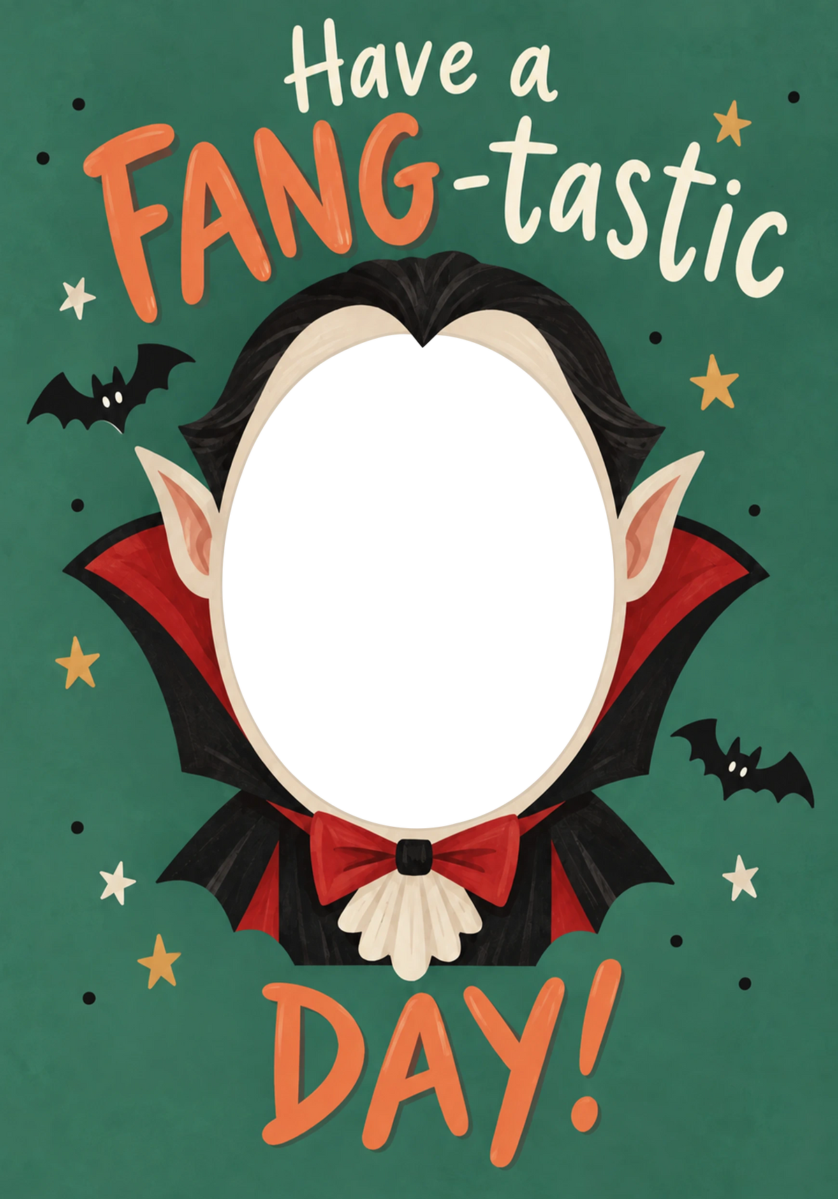 Funny Vampire Fang-Tastic Photo Upload Halloween Card
