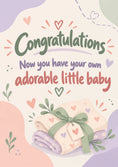 Load image into Gallery viewer, Congratulations Adorable Little Baby Birthday Card
