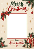 Load image into Gallery viewer, Across the Miles Festive Photo Upload Christmas Card for Granddaughter
