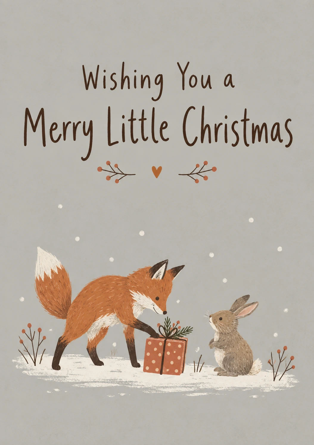 Woodland Fox and Bunny Gift Birthday Card