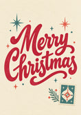 Load image into Gallery viewer, Retro Script Across the Miles Christmas Card for Cousin
