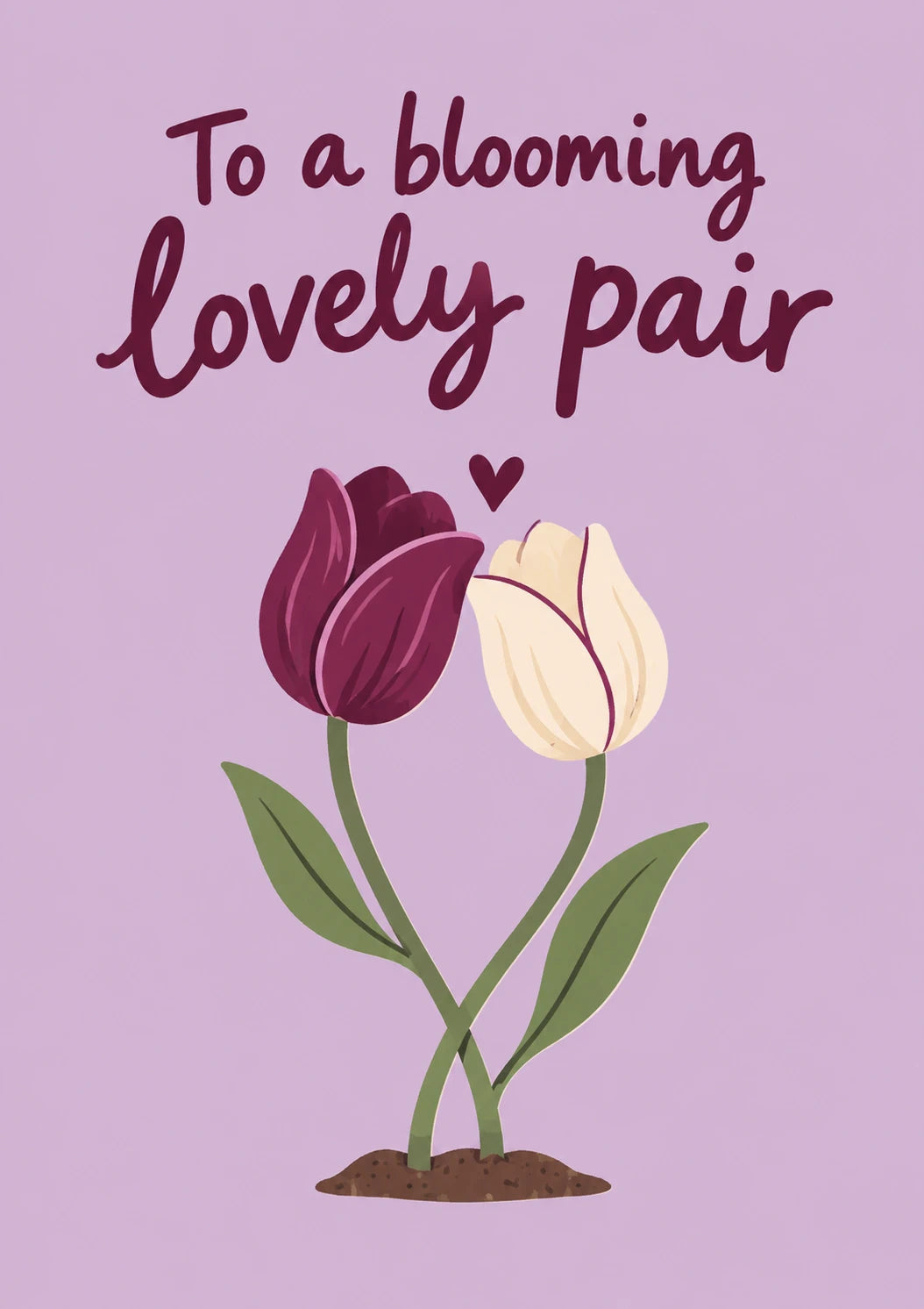 Blooming Tulip Lovely Pair Anniversary Card