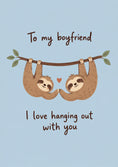 Load image into Gallery viewer, Funny Hanging Sloths Couple Birthday Card for Him
