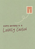 Load image into Gallery viewer, Postage Stamp Candle Lovely Cousin Birthday Card
