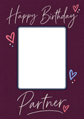 Load image into Gallery viewer, Romantic Heart Doodle Photo Upload Birthday Card for Her
