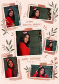 Load image into Gallery viewer, Rustic Botanical Memories Photo Upload Birthday Card
