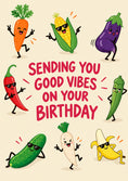 Load image into Gallery viewer, Funny Dancing Vegetables 30th Birthday Card
