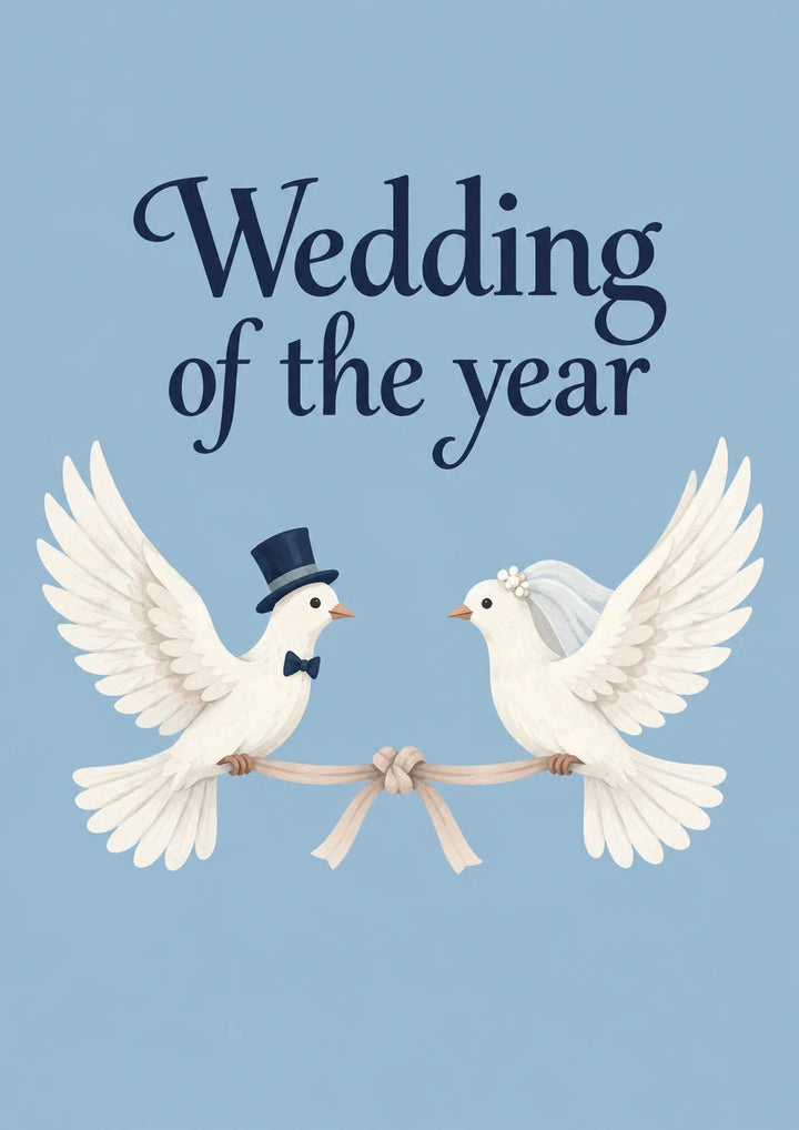 Wedding of the Year Doves Wedding Card