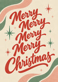 Load image into Gallery viewer, Retro Script Merry Merry Christmas Card for Cousin
