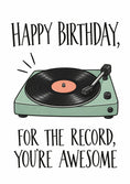 Load image into Gallery viewer, Funny Vinyl Record Player 60th Birthday Card
