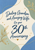 Load image into Gallery viewer, Darling Grandson and Wife Pearl 30th Anniversary Card
