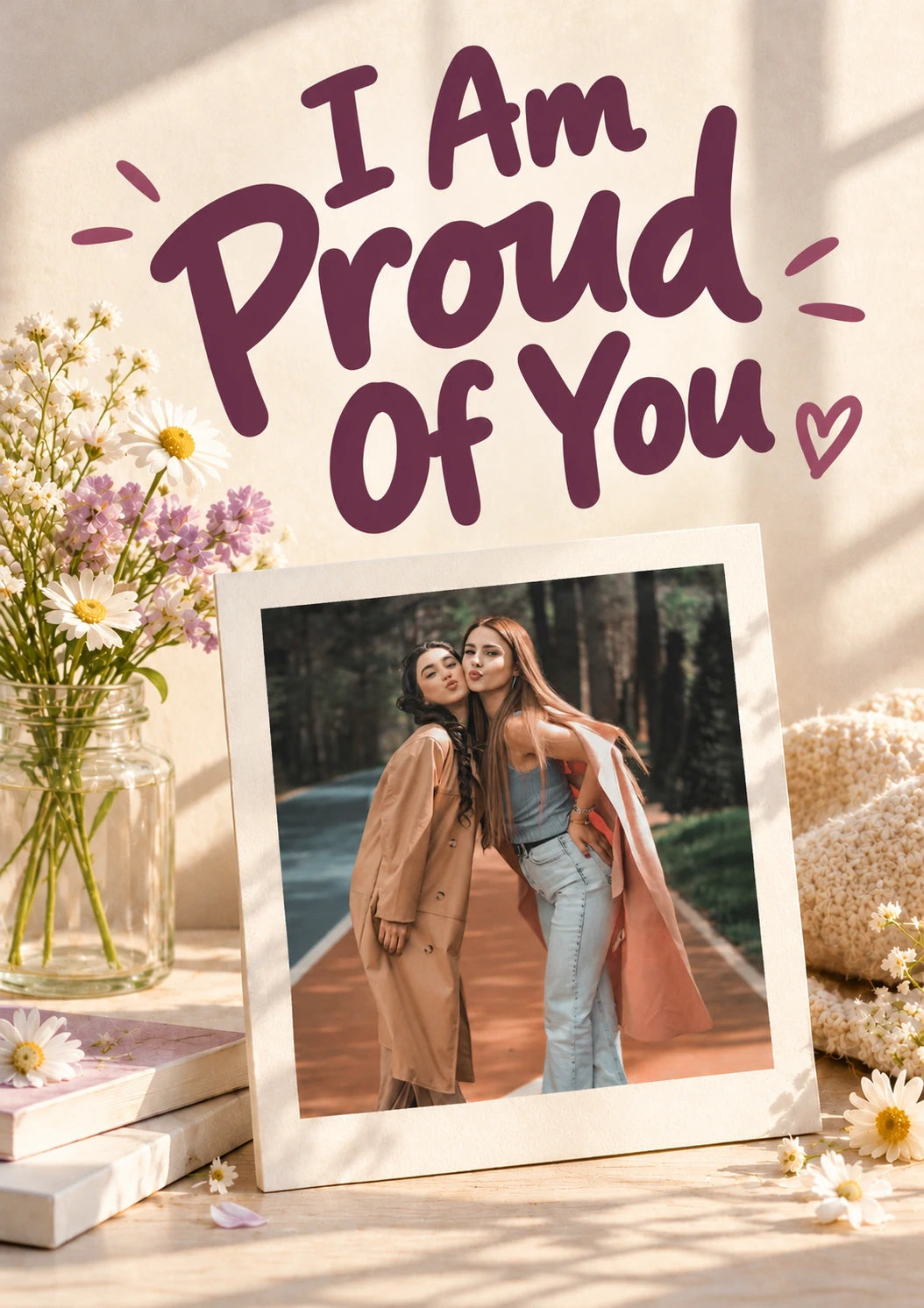 I Am Proud of You Best Friend Photo Upload Congratulations Card for Her