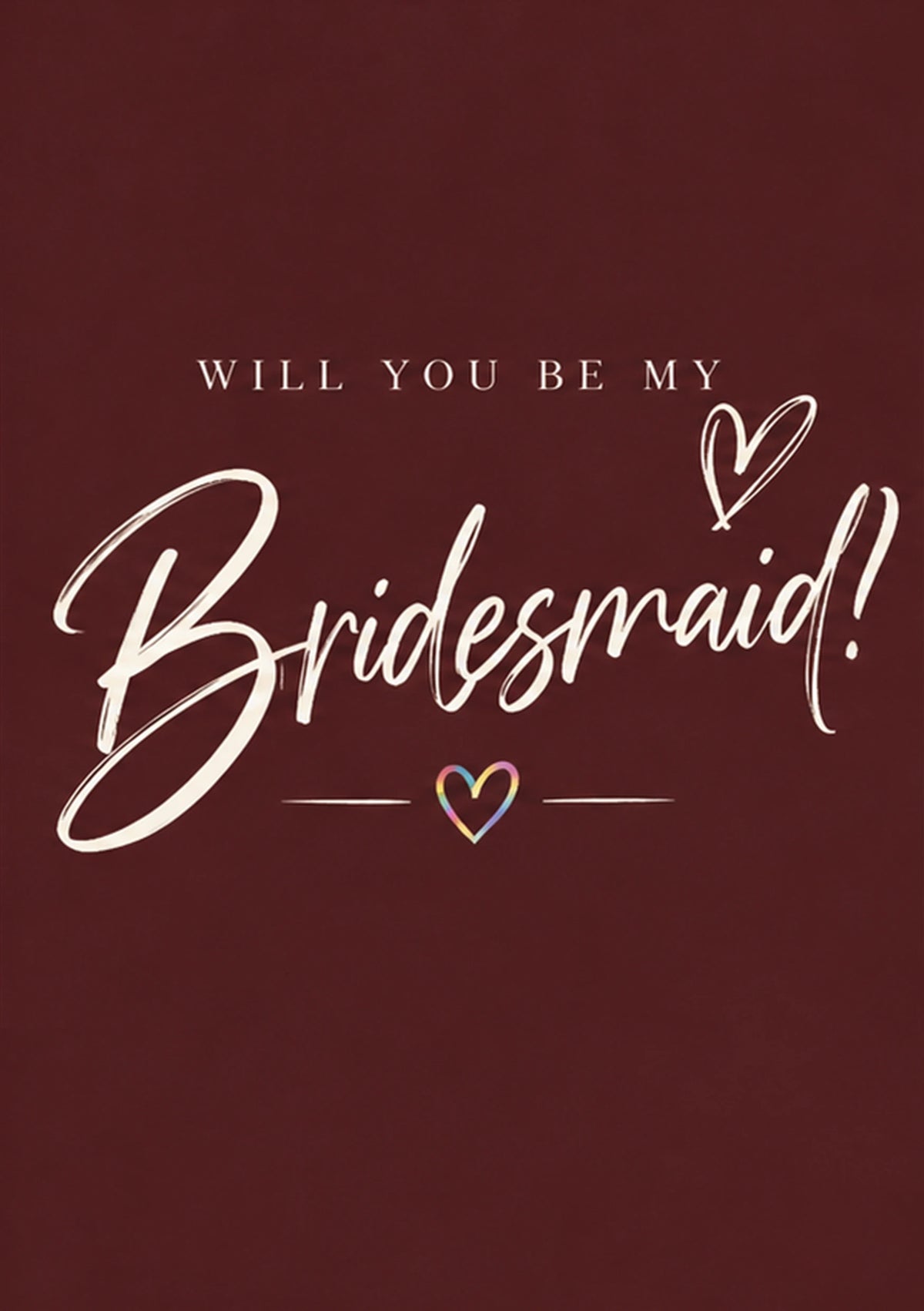 Will You Be My Bridesmaid Script Birthday Card for Her