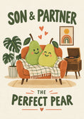 Load image into Gallery viewer, Funny Perfect Pear Couple Son & Partner Anniversary Card
