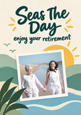 Load image into Gallery viewer, Funny Seas The Day Best Friend Photo Upload Retirement Card
