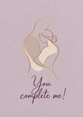 Load image into Gallery viewer, Gold Line Art Couple Embrace Verse Husband Anniversary Card for Husband
