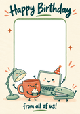 Load image into Gallery viewer, Funny Office Characters Photo Upload Birthday Card
