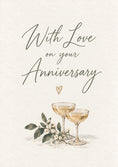 Load image into Gallery viewer, With Love Champagne Coupes Anniversary Card for Brother and Partner
