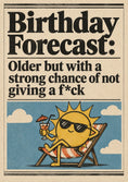 Load image into Gallery viewer, Funny Birthday Forecast Sun Lounger Birthday Card
