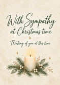Load image into Gallery viewer, Sympathy Candle Greenery Christmas Card for Niece
