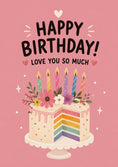 Load image into Gallery viewer, Birthdays - Personalised Card — with punch holes
