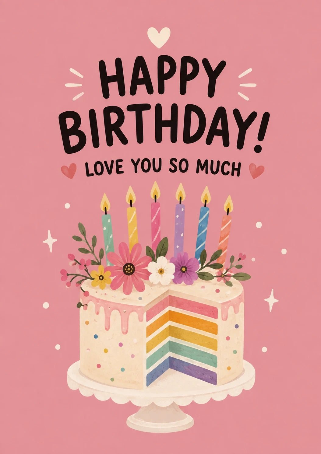 Birthdays - Personalised Card — with punch holes