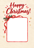 Load image into Gallery viewer, Red Bow Festive Photo Upload Christmas Card for Cousin
