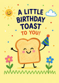 Load image into Gallery viewer, Funny Happy Toast Pun 8th Birthday Card
